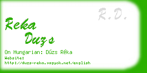 reka duzs business card